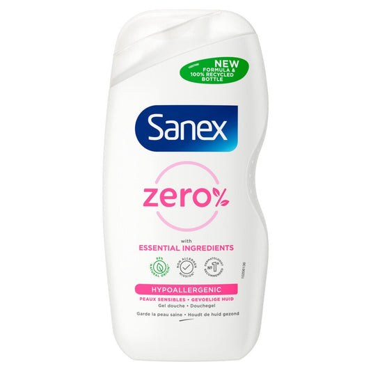 Sanex - Douchegel - Zero% - Hypoallergenic - Gevoelige Huid - 500ml
