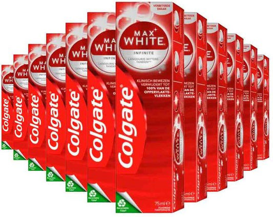 Colgate Tandpasta Max White Infinite - 12 x 75 ml - Voordeelverpakking