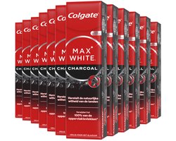 Colgate Tandpasta Max White Active Charcoal - 12 x 75 ml - Voordeelverpakking