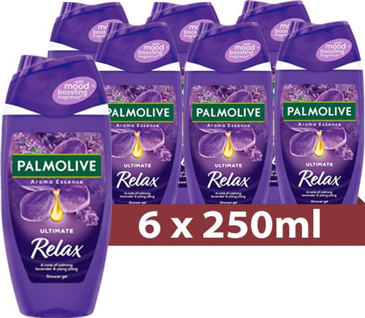 Palmolive Aroma Essence - Douchegel – Ultimate - Relax - Lavendel - 6x 250 ml - Voordeelverpakking