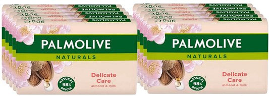 Palmolive – Naturals – Delicate Care – Almond & Milk – Zeepbar – 10x 90g - Voordeelverpakking