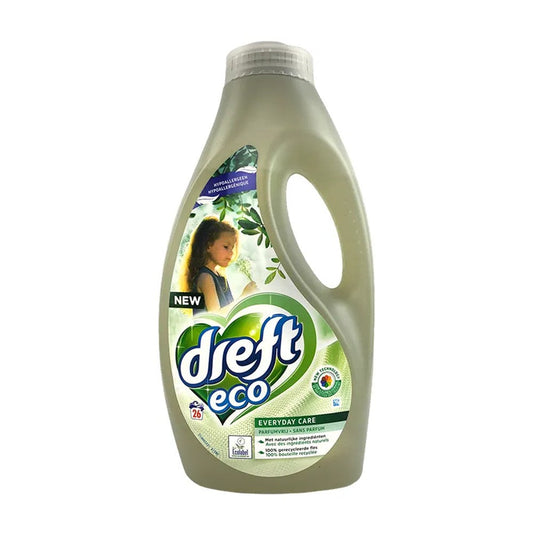 Dreft - Wasmiddel - Vloeibaar - Everyday Care - Eco Parfumvrij - 26Wb/1.43L