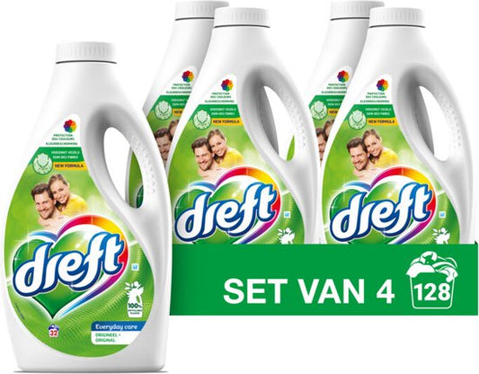 Dreft Vloeibaar Wasmiddel Original - 4 x 1.6 l (128 wasbeurten)