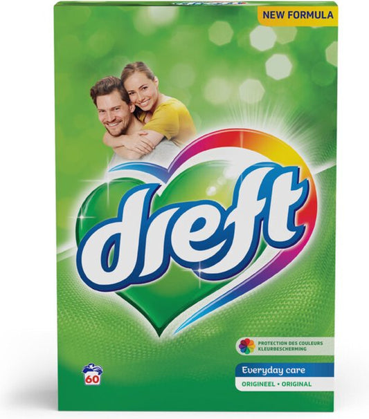 Dreft Everyday Care Waspoeder - 3.9 kg (60 wasbeurten)