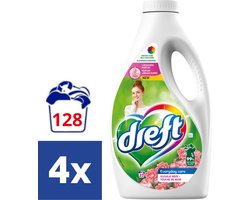 Dreft Vloeibaar Wasmiddel Vleugje Rose - 4 x 1.6 l (128 wasbeurten)