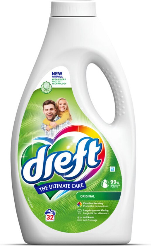Dreft - Ultimate Care - Vloeibaar Wasmiddel - Gekleurde Was - Original - 32 Wasbeurten