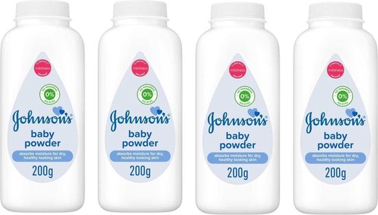Johnson's Baby Talk Poeder 4 x 200 Gram Voordeelverpakking