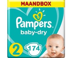 Pampers Baby Dry Maat 2 - 174 Luiers Maandbox