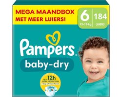 Pampers Baby Dry Maat 6 - 184 Luiers Maandbox