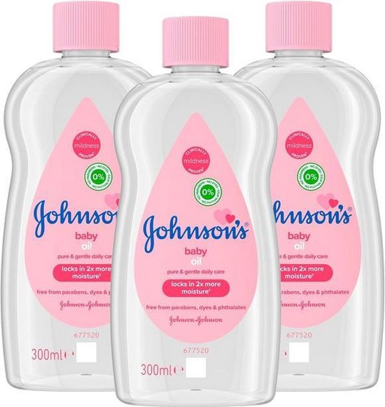 Johnson's  Baby Olie  3 x  Normaal 300ml- Voordeelverpakking