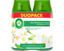 Air Wick Freshmatic Automatische Spray Luchtverfrisser - Pure Fresh - Jasmijn en Witte Bloemen - Navulling Bundel - 2x250ml