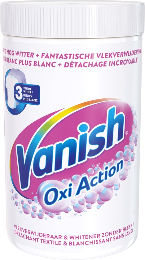 Vanish Oxi Action - Vlekkenverwijderaar Poeder - Zonder Bleek - Witte Was - 1.5 Kg