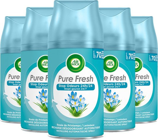 Air Wick - Luchtverfrisser - Navulling - Lentedauw - 250ml x 5