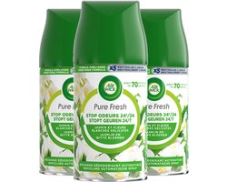 Air Wick Pure Fresh Luchtverfrisser - Pure Jasmijn en Witte Bloemen - Navulling - 250 ml - 3 stuks - Voordeelverpakking