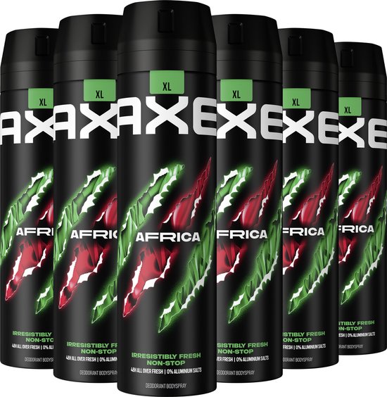 AXE Deodorant Bodyspray - Africa - 6 x 200 ml - Voordeelverpakking