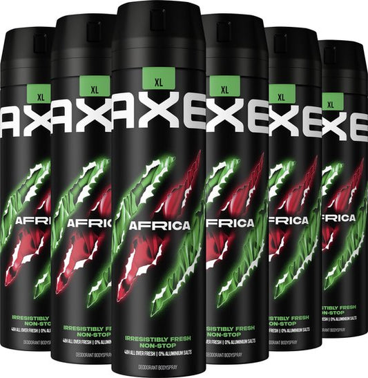 AXE Deodorant Bodyspray - Africa - 6 x 200 ml - Voordeelverpakking