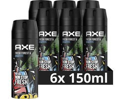 Axe Fresh Forest & Graffiti Deodorant Bodyspray - 6 x 150 ml - Voordeelverpakking