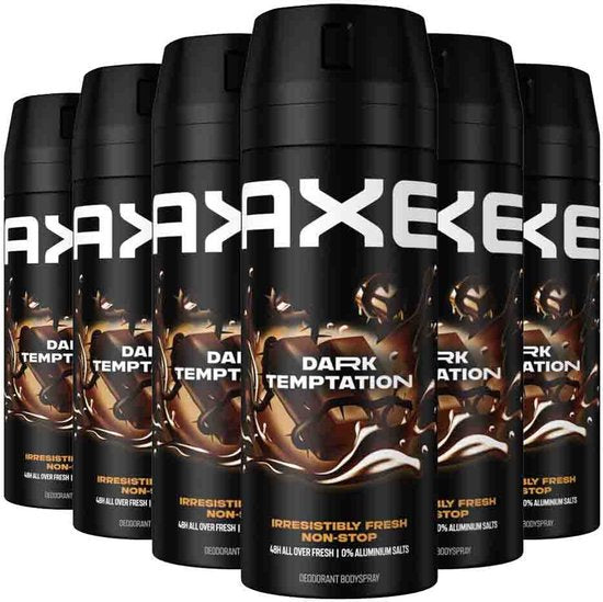 AXE Deodorant Bodyspray - Dark Temptation - 6 x 150 ml - Voordeelverpakking