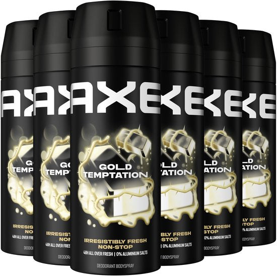 AXE Deodorant Bodyspray - Gold Temptation - 6 x 150 ml - Voordeelverpakking