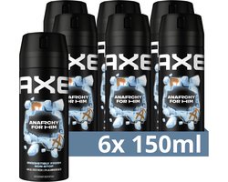 AXE Deodorant Bodyspray - Anarchy for Him - met een onweerstaanbare geur - 6 x 150 ml