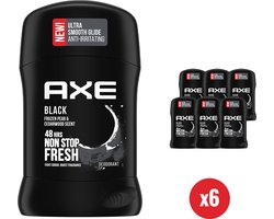 Axe - Deodorant Man - Stick - Black - 48h lang - 6 x 50 ml - Voordeelverpakking