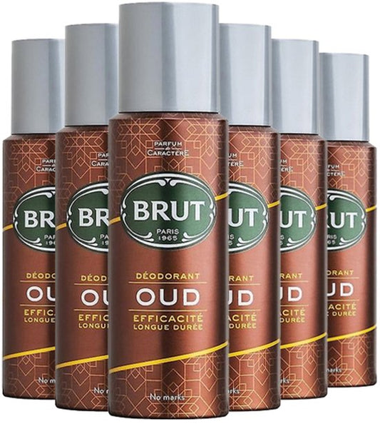 6x Brut Deodorant Oud 200 ml