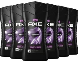 AXE 3-in-1 Douchegel - Excite - 6 x 250 ml - Voordeelverpakking