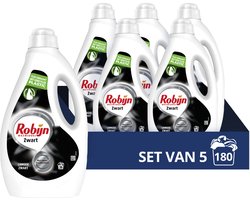 Robijn Black Vloeibaar Wasmiddel - 5 x 36 wasbeurten - Voordeelverpakking