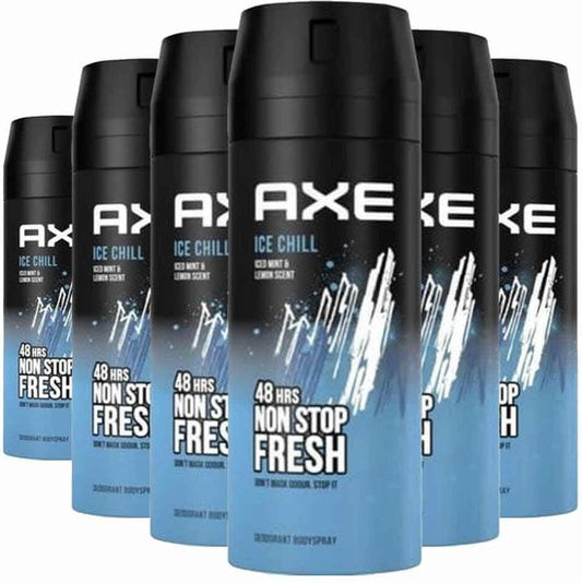 6x Axe Deodorant Bodyspray Ice Chill 150 ml