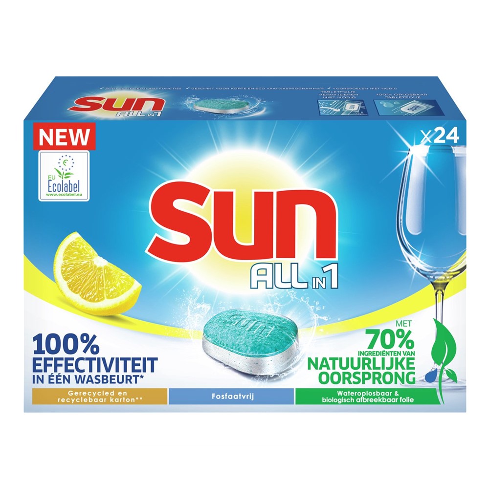 Sun - Vaatwas - Tablet - Allin1 - Lemon - 24Wb/420g