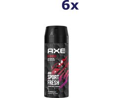 6x Axe Deodorant Bodyspray Sport Recharge 150 ml