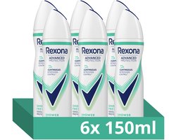 Rexona Women Advanced Protection Anti-Transpirant Spray - Shower Fresh - met Continuous Refreshing Control Technologie - 6 x 150 ml