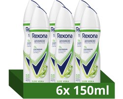 Rexona Women Advanced Protection Anti-Transpirant Spray - Aloë Vera - met Continuous Refreshing Control Technologie - 6 x 150 ml