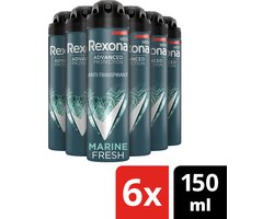 Rexona Men Marine Deodorant - 6 x 150 ml  - Voordeelverpakking