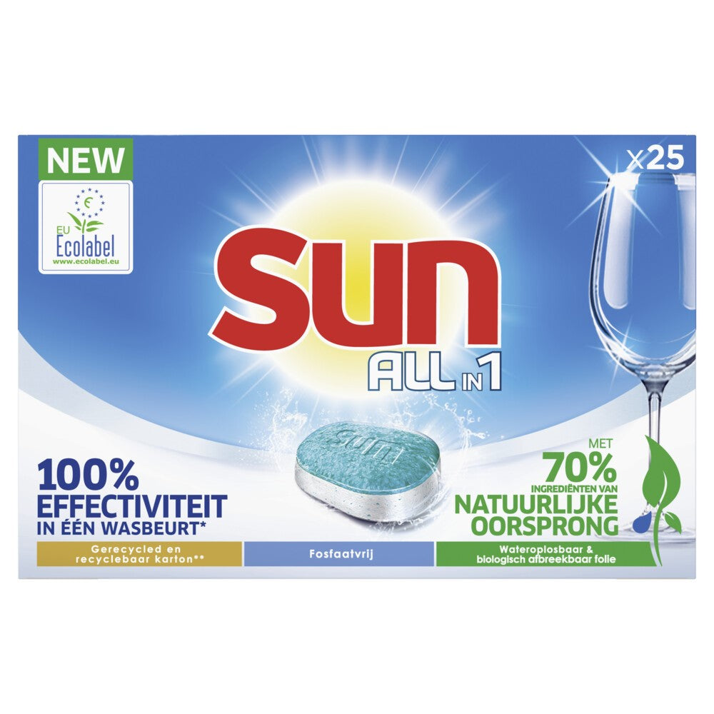 Sun - Vaatwas - Tablet - All-in 1 - Regular - 25Wb/437.5g
