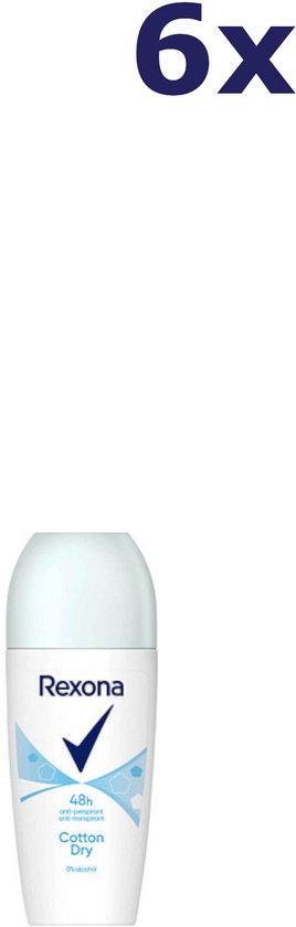 6x Rexona Deo Roll-on - Cotton Dry 50 ml