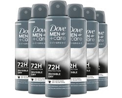 Dove Men+Care Advanced Anti-Transpirant Deodorant Spray - Invisible Dry - neutraliseert geurtjes en verzorgt je huid - 6 x 150 ml