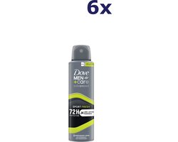 Dove Deodorant Men+ Care Sport Fresh - 6 x 150 ml - Voordeelverpakking
