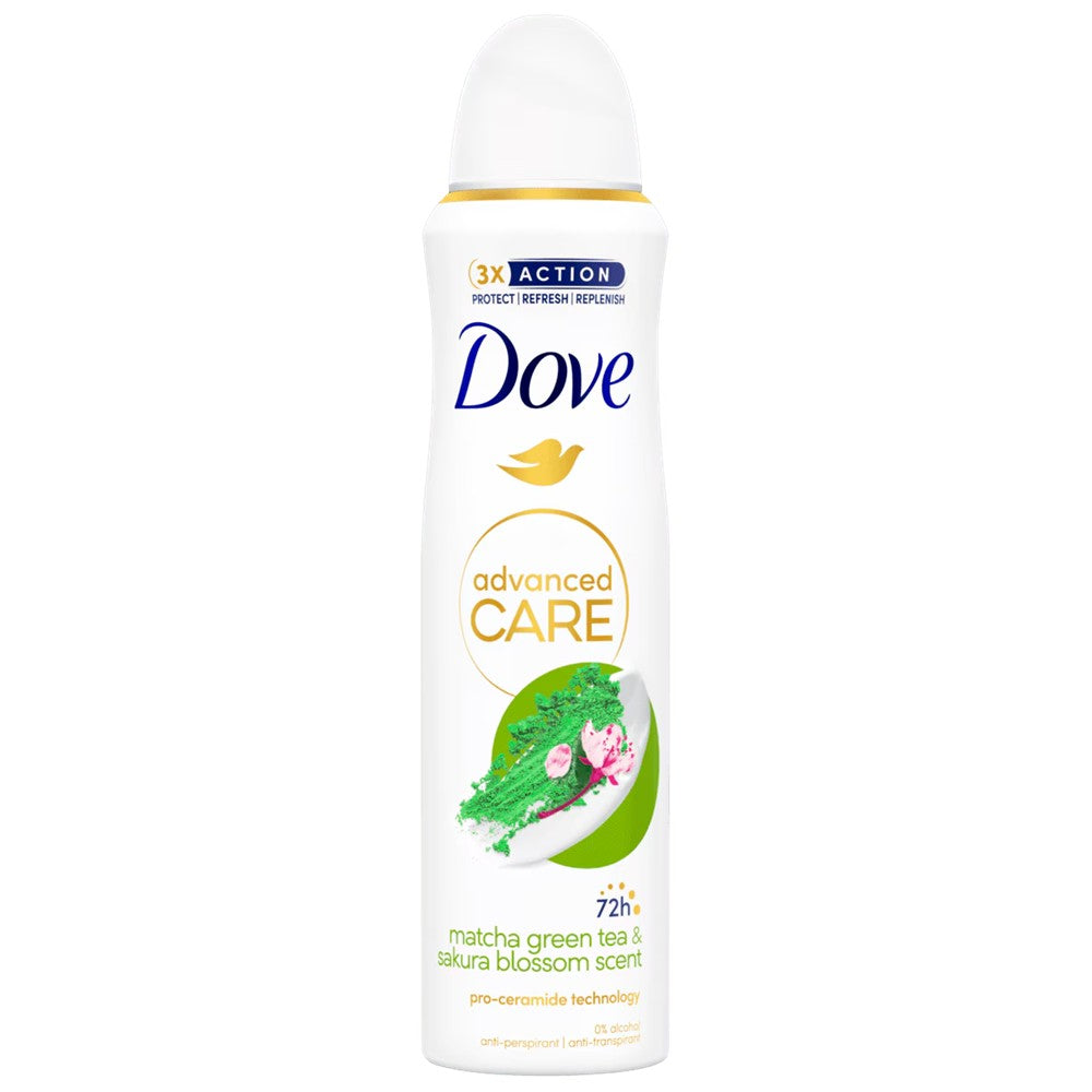 Dove - Deodorant - Spray - Advanced Care - Matcha Green Tea & Sakura Blossom Scent - 150ml