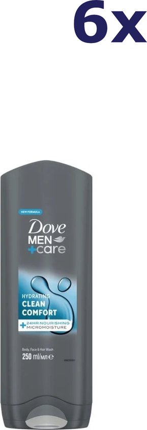 6x Dove Men+Care Clean Comfort Douchegel 250 ML