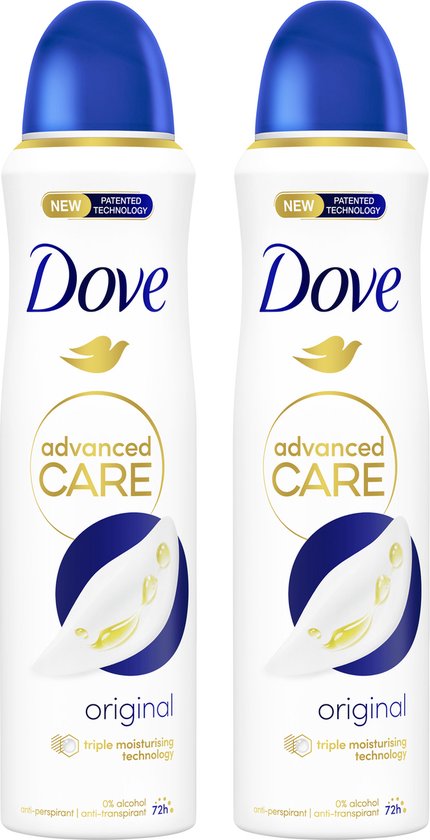 Dove Advanced Care Original Anti-Transpirant Deodorant Spray - 2 x 150 ml - Voordeelverpakking