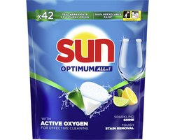 Sun - Vaatwascapsules - Optimum All-in 1 - Citroen - een capsule met Active Oxygen - 42 Vaatwastabletten