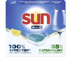 Sun - Vaatwascapsules - All-in 1 - Citroen - met Active Oxygen - 47 Vaatwastabletten