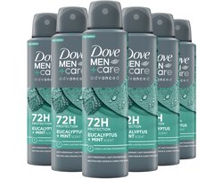 Dove Men+Care Advanced Anti-Transpirant Deodorant Spray - Eucalyptus + Mint - neutraliseert geurtjes en verzorgt je huid - 6 x 150 ml