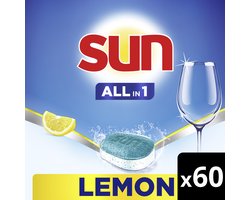 Sun All-in 1 Vaatwastabletten - Citroen - reinigt en beschermt pannen in de vaatwasser - 60 tabletten