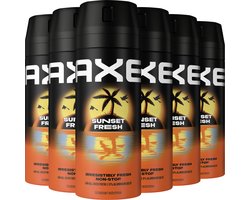 AXE Deodorant Bodyspray - Sunset Fresh - 6 x 150 ml - Voordeelverpakking