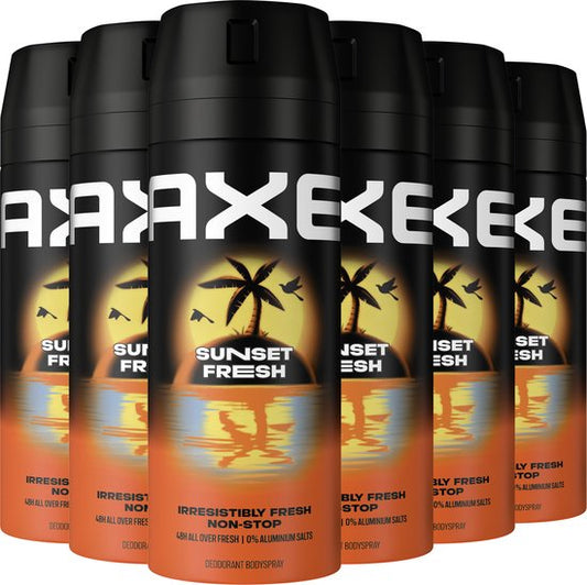 AXE Deodorant Bodyspray - Sunset Fresh - 6 x 150 ml - Voordeelverpakking