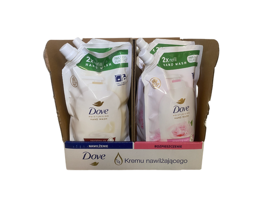 Dove - Display - Handzeep - 2 Assortimenten - Renewing Care & Nourishing Silk - 8 Stuks