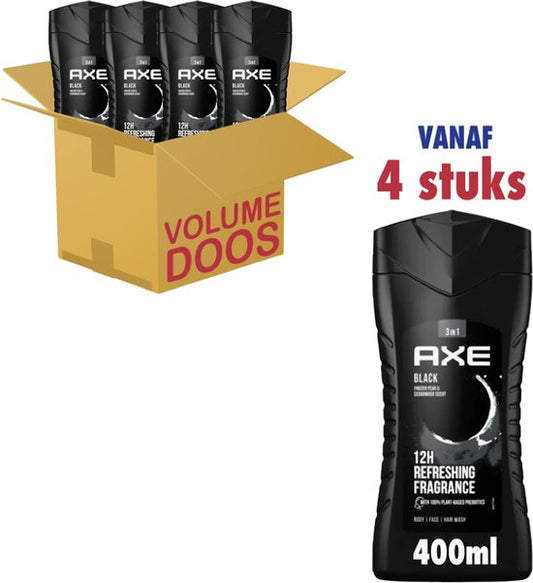 Axe XL 3in1 Bodywash Black (4 x 400ml)