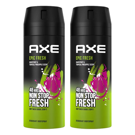 Axe - Deodorant - Spray - Epic Fresh - Grapefruit & Tropical Pineapple - 2x150ml